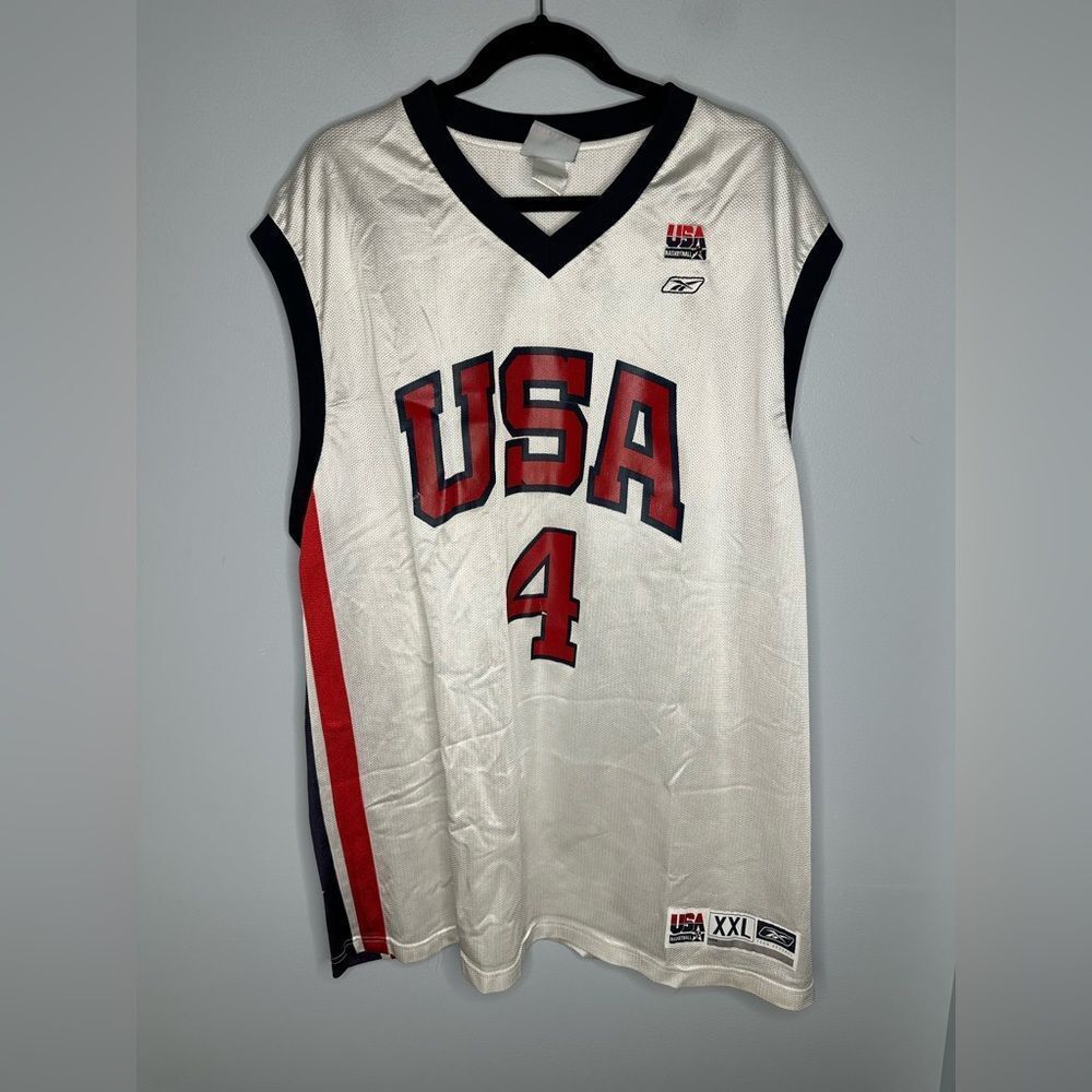 Allen Iverson USA Basketball Jersey Mens XXL White Reebok 2004 Olympics